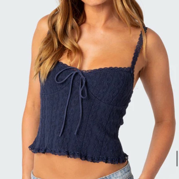 Edikted Lacey Knit Tank - Picture 3 of 3